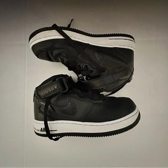 Nike x stussy air Force 1 mid top shoe - Picture 3 of 9